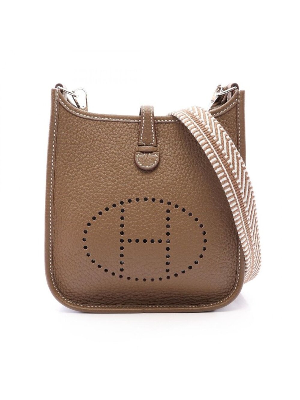 Hermes Shoulder Bag Evelyne TPM Amazon Etoupe Leather TPM
